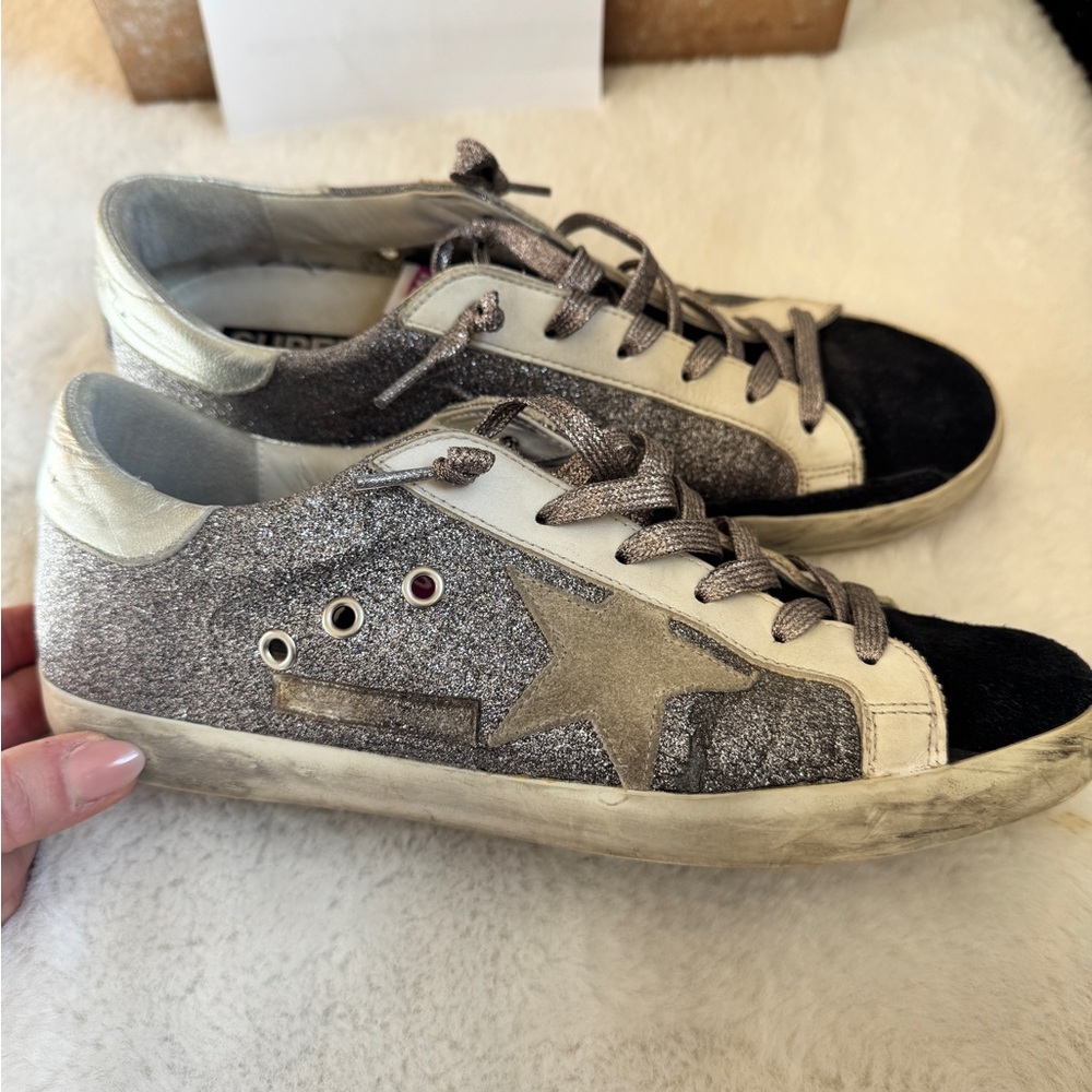 Size 40 Golden Goose Glitter Superstar Sneakers